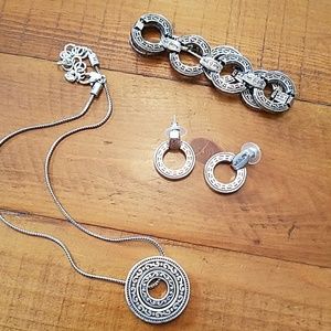 Brighton bracelet necklace and earrings set
